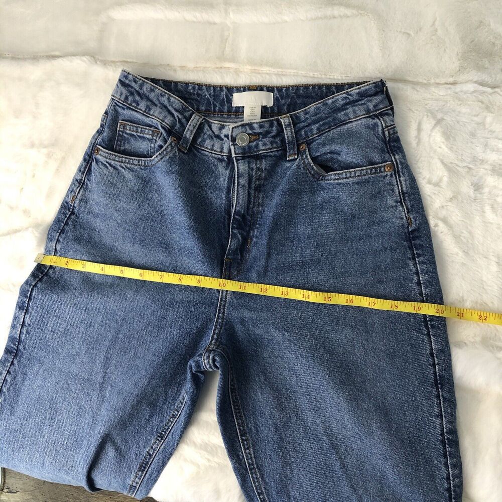 H&M &Denim High Waist Loose Mom Jeans 8 Short - Picture 9 of 14